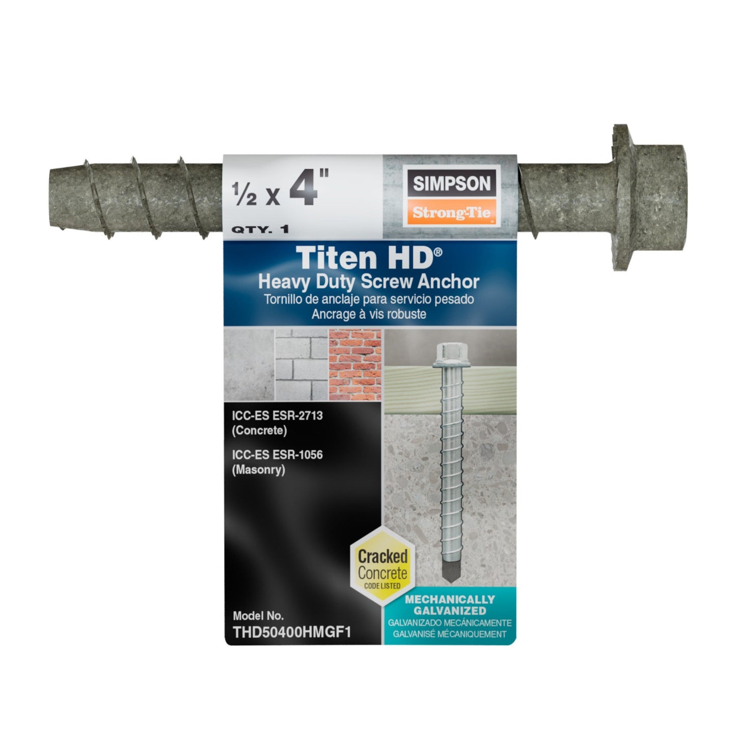 Simpson Titen HD Anchor Bolt Mechanically Galvanized