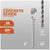 Concrete screw with drill bit on a gray background, featuring specifications.