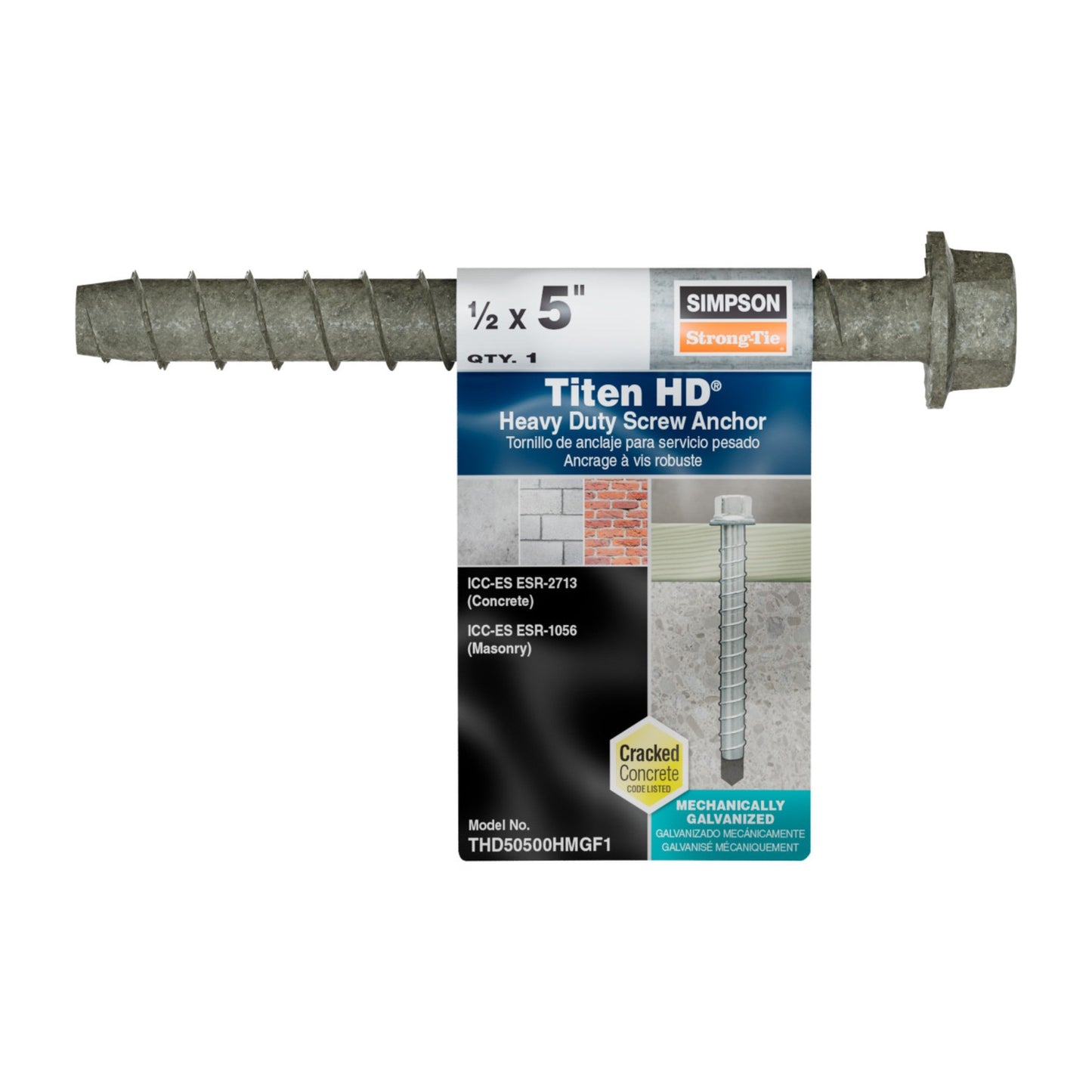 Simpson Titen HD Anchor Bolt Mechanically Galvanized