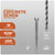 Concrete screw with drill bit on a gray background, showing specifications.