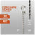 Concrete screw with specifications on a gray background