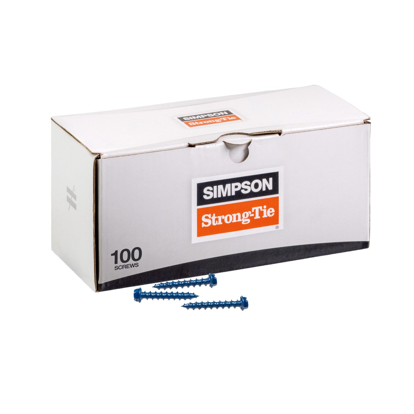 1/4" x 1-1/4" Strong-Tie Hex Head Titen Turbo Screw Anchor, Blue Zinc, Pkg 100