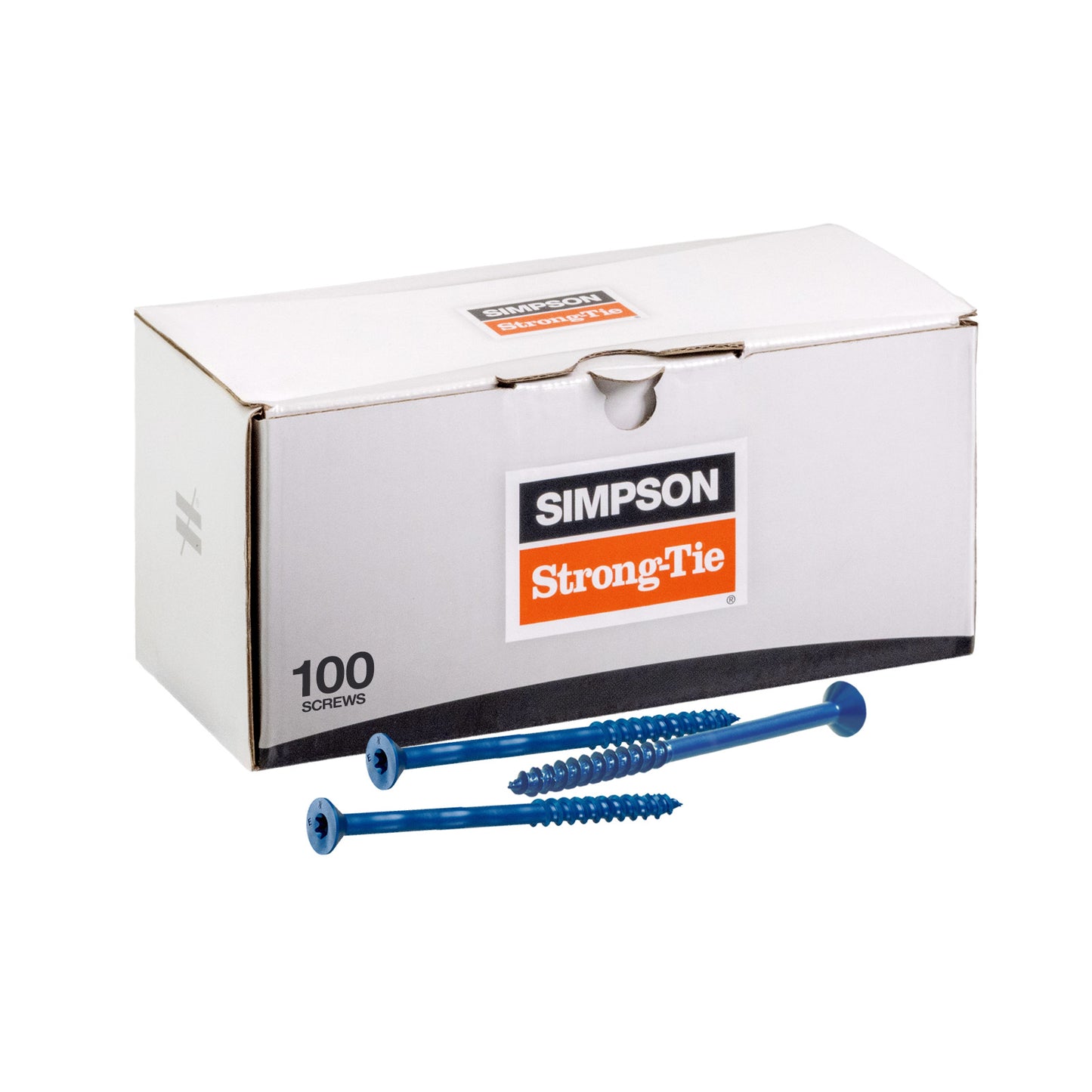 1/4" x 3-3/4" Strong-Tie Flat Head Titen Turbo Screw Anchor, Blue Zinc, Pkg 100