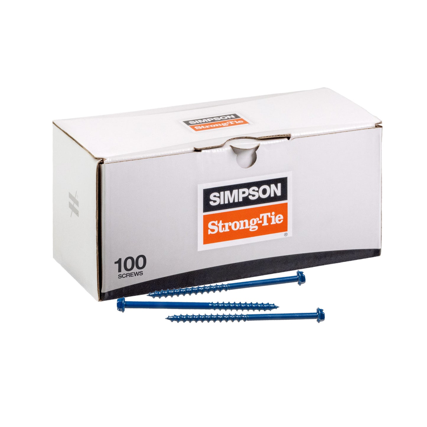 1/4" x 4" Strong-Tie Hex Head Titen Turbo Screw Anchor, Blue Zinc, Pkg 100