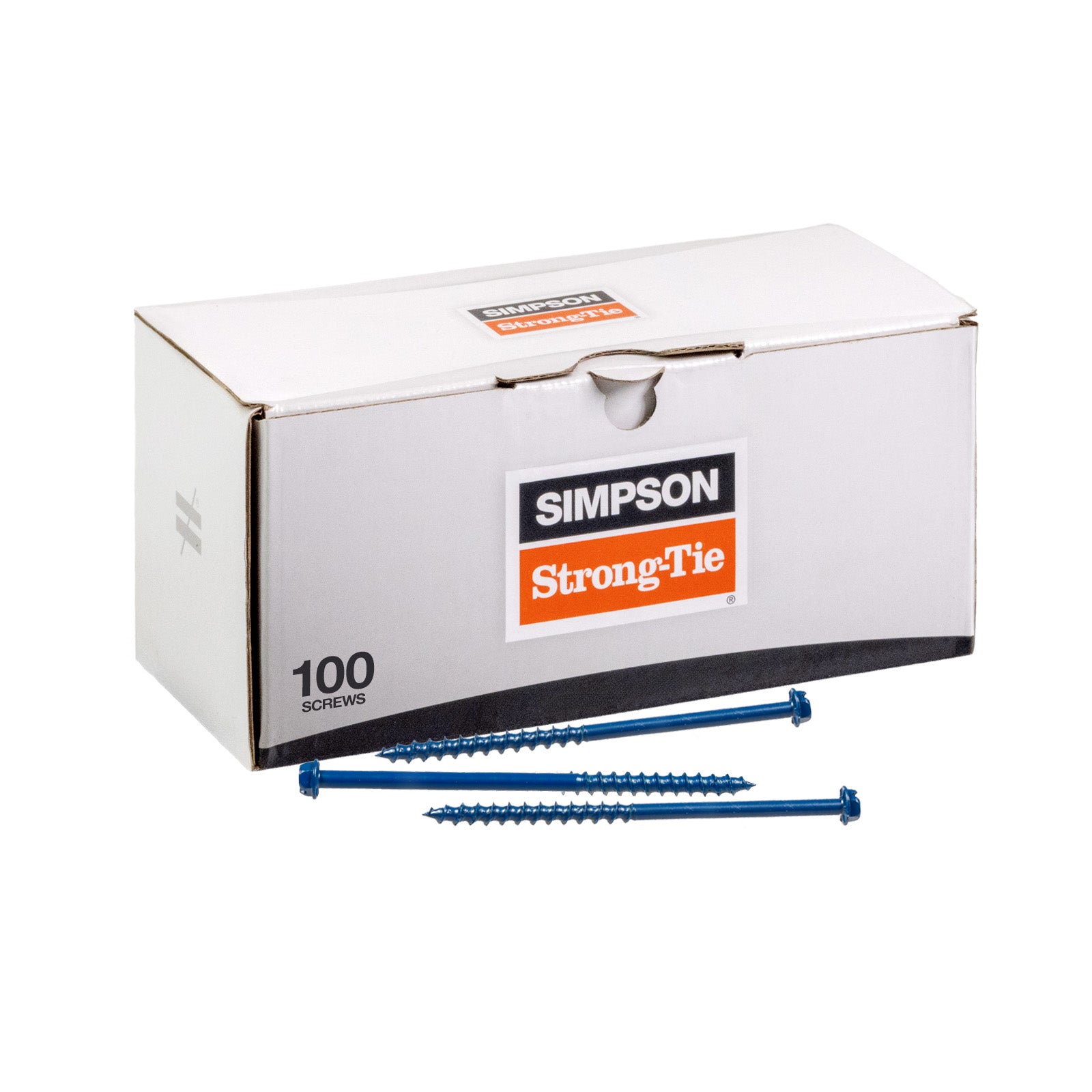 1/4" x  5" Strong-Tie Hex Head Titen Turbo Screw Anchor, Blue Zinc, Pkg 100