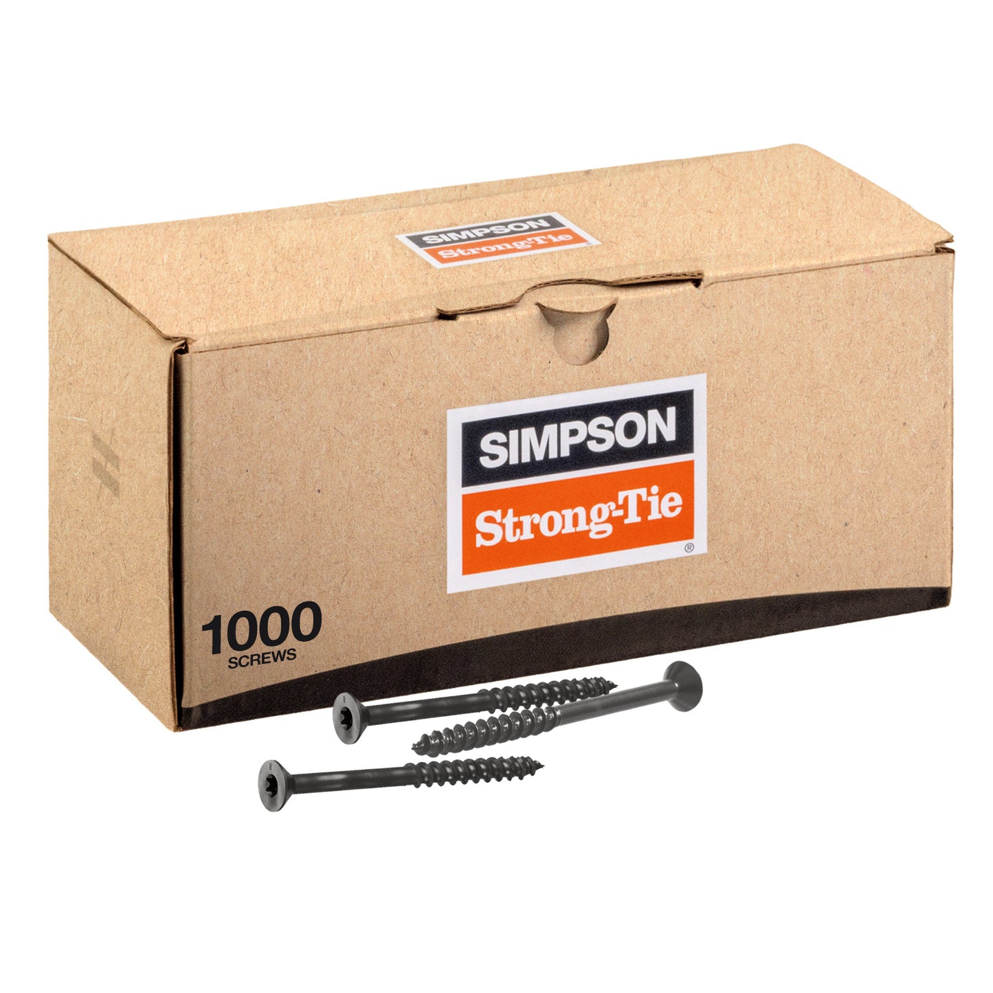 1/4" x 2-3/4" Strong-Tie Trim Head Titen Turbo Screw Anchor, Bronze Zinc, Pkg 1000