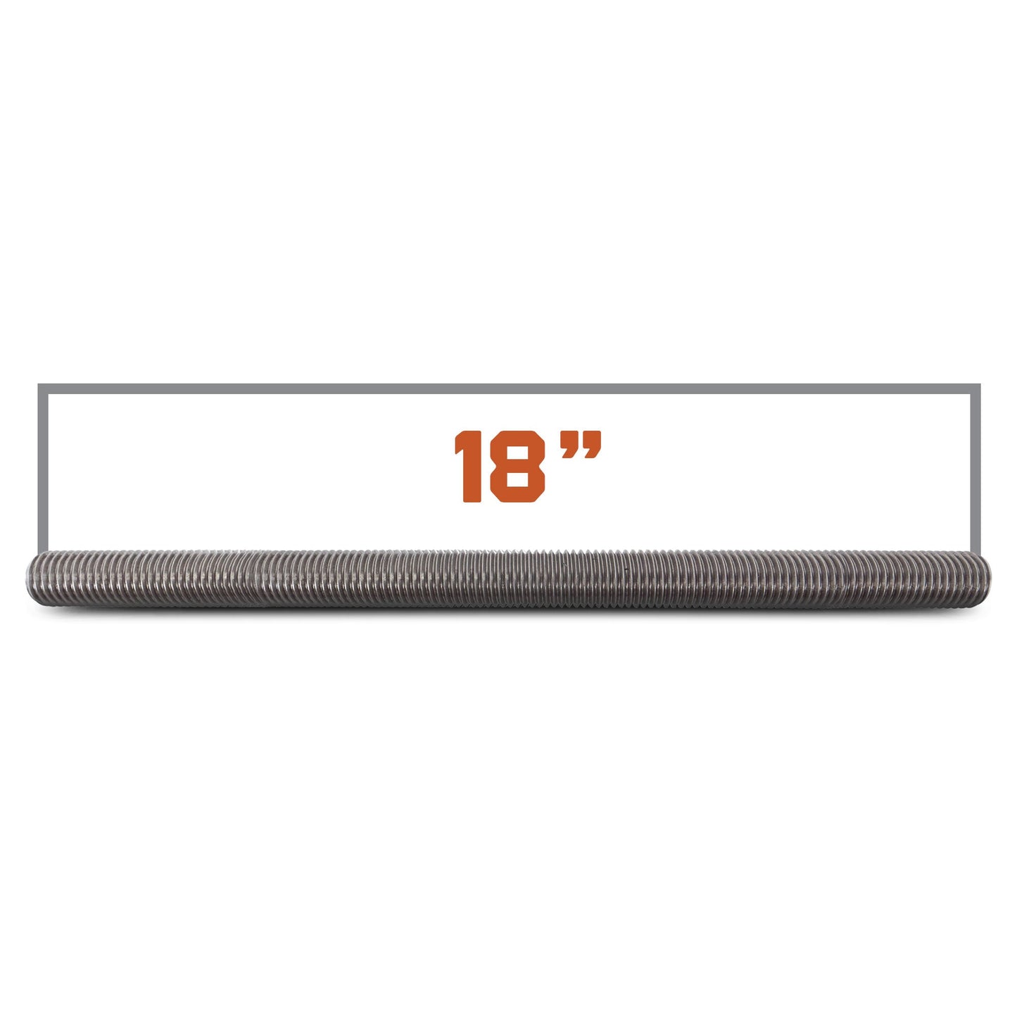 3/4"-10 x 1.5' 304 Stainless Steel Threaded Rod - Length