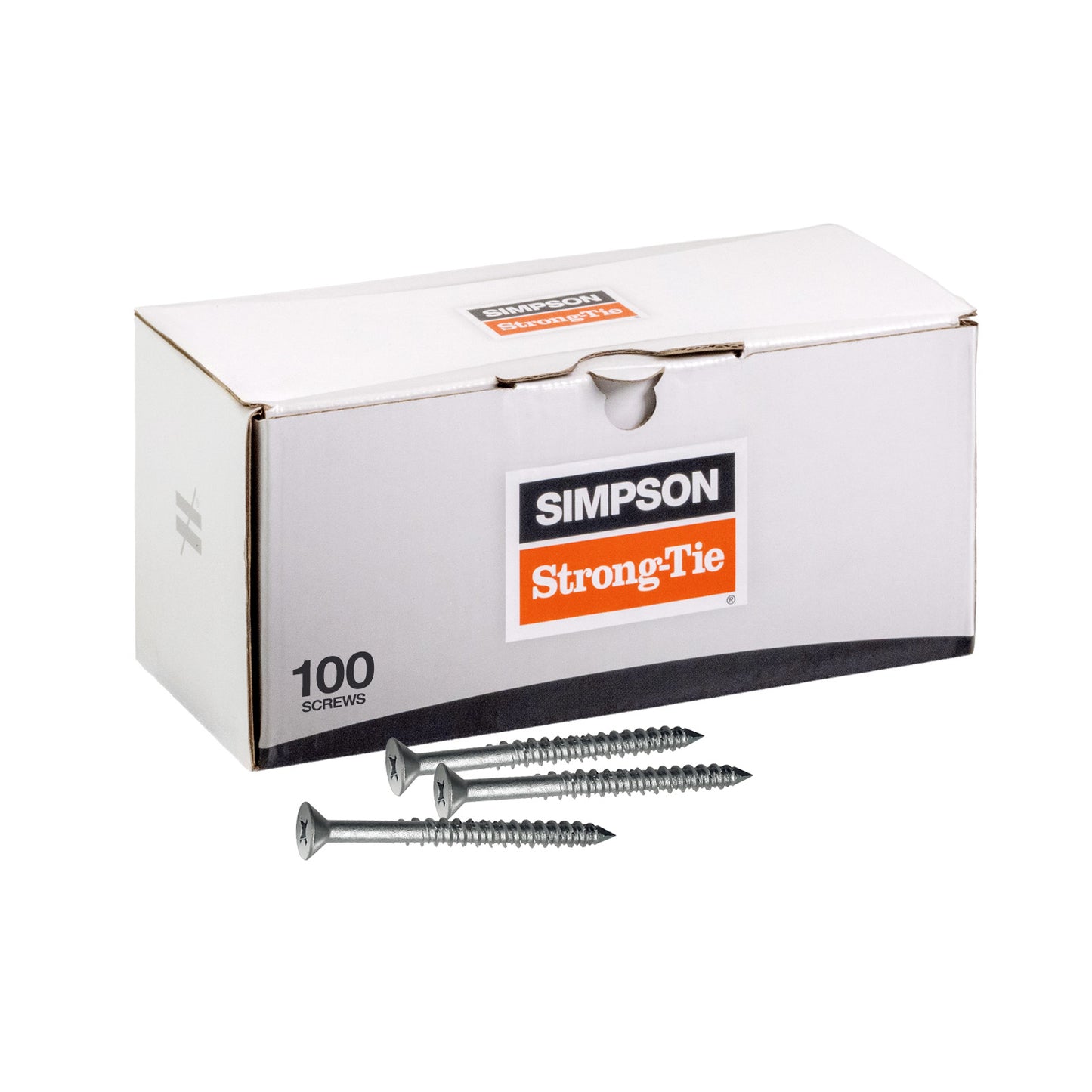 1/4" x 2-1/4" Strong-Tie Phillips Flat Head Titen Screw, 410 Stainless Steel, Pkg 100