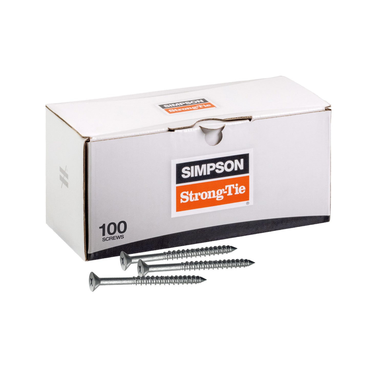 1/4" x 2-3/4" Strong-Tie Phillips Flat Head Titen Screw, 410 Stainless Steel, Pkg 100
