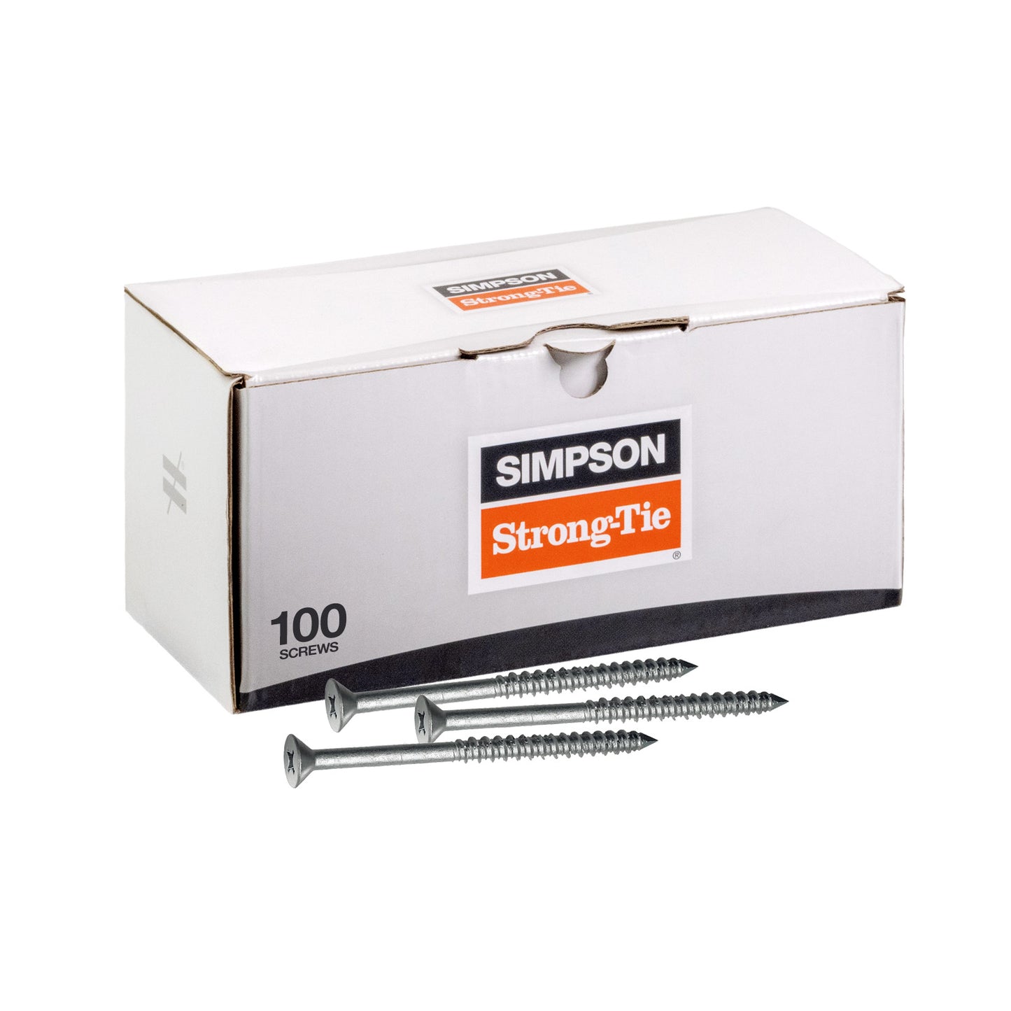 1/4" x 3-3/4" Strong-Tie Phillips Flat Head, Titen Screw, 410 Stainless Steel, Pkg 100