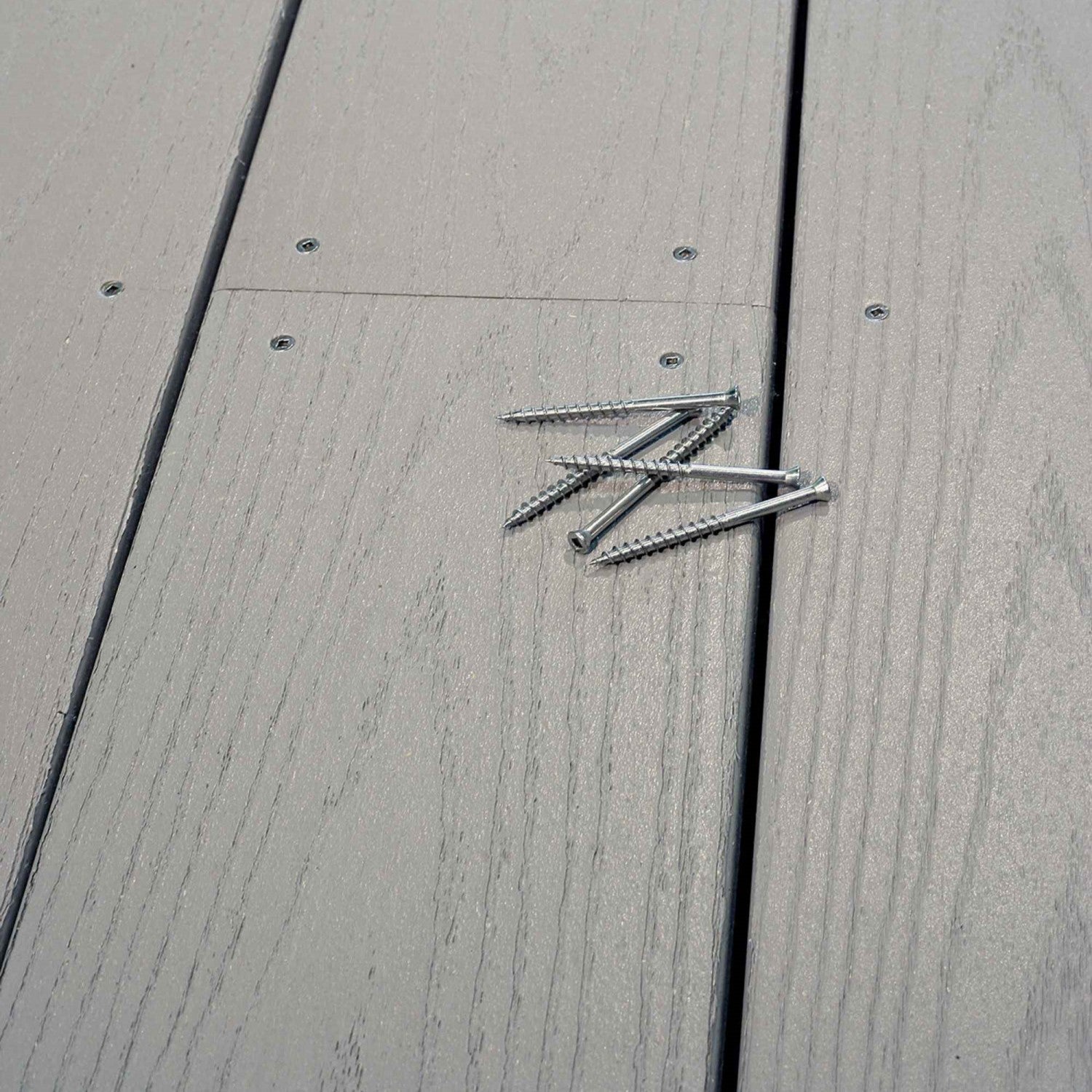 Trim Head Wood Screws - 305 Stainless Steel Installed on PVC deck