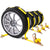 Car Carrier Wheel Strap w/ Swivel Hooks & Adj. Rubber Blocks & Ratchet - 4 Pack