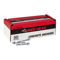 3/8" x 3" Red Head Trubolt Wedge Anchor, Zinc, Pkg 50