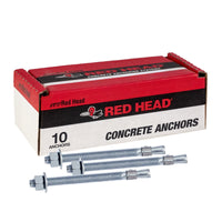 5/8" x 6" Red Head Trubolt Wedge Anchor, Pkg 10