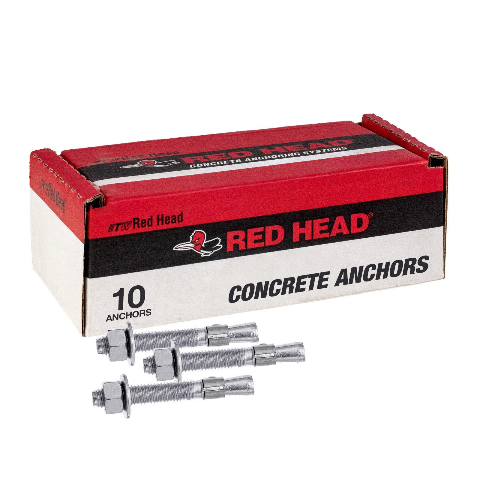 5/8" x 4-1/4" Red Head Trubolt 304 Stainless Steel Wedge Anchor, Pkg 10