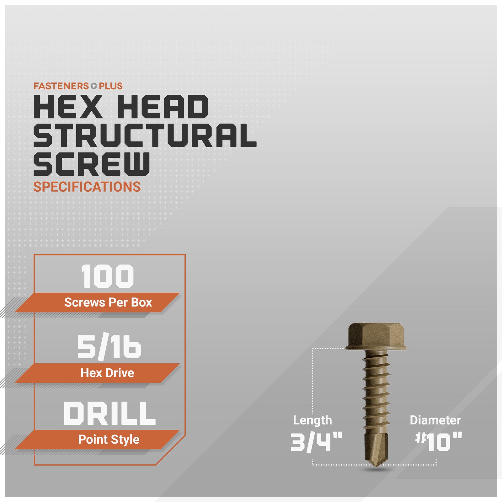 hex head structural screw specifications