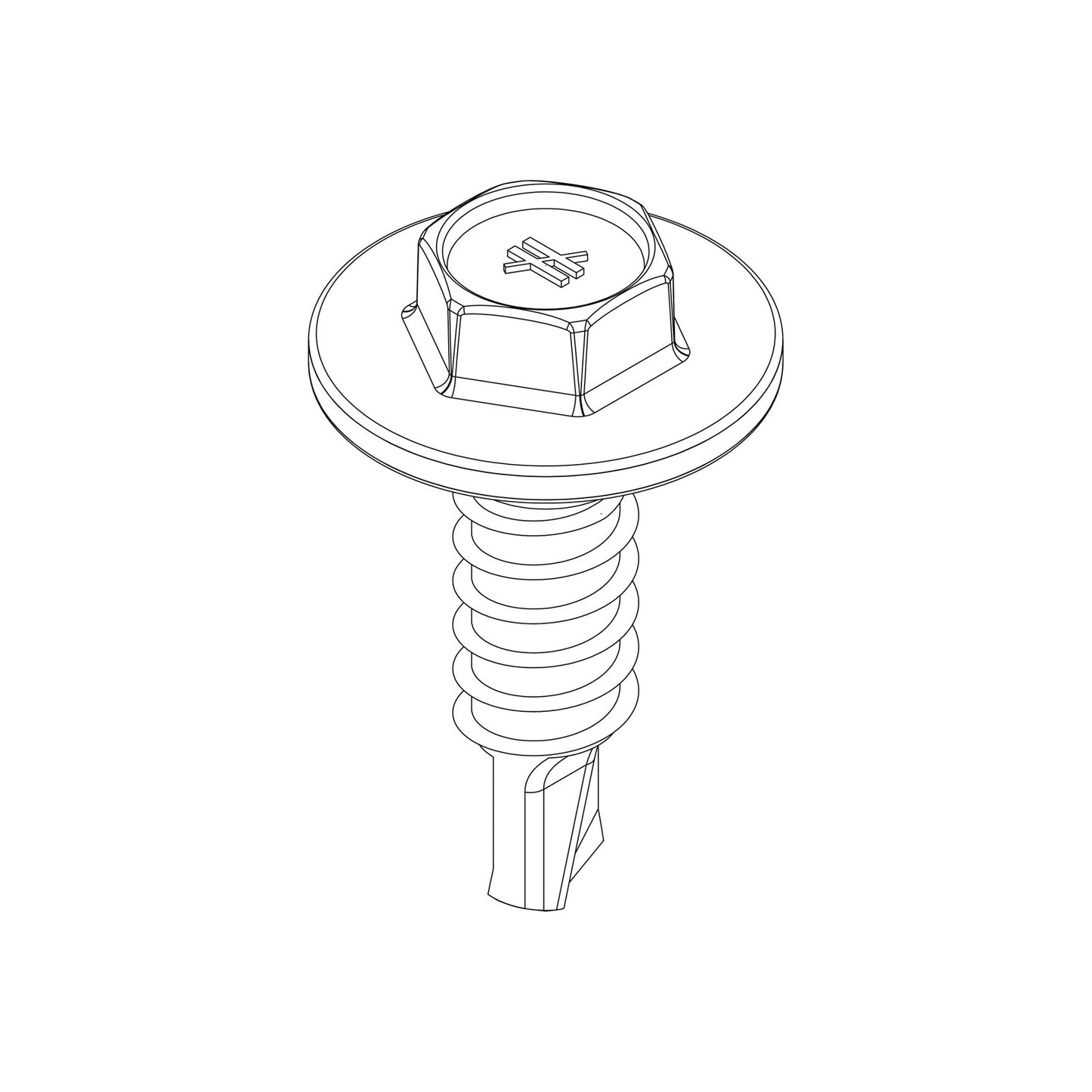 Strong-Tie XLSH78B1414-RP83 #14 x 7/8" Large Shouldered Screw Illustration