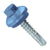#12 x 1 inch ZXL Steelbinder Metal Roofing Screw Blue Pkg 250