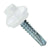 #12 x 1 inch ZXL Steelbinder Metal Roofing Screw Bright White Pkg 250