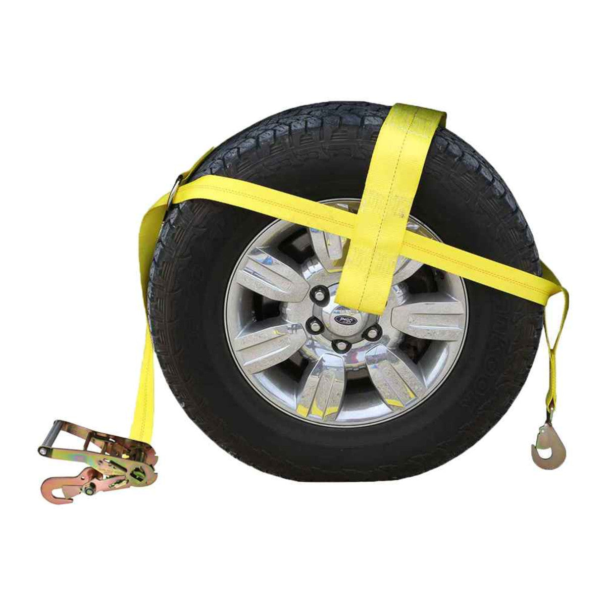 Adjustable Wheel Net with 4" Top Strap, Twisted Snap Hook and Ratchet w/ Snap Hook - 4 pack