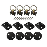 Single Stud L-Track Anchor Point Tie Down Kit | Black