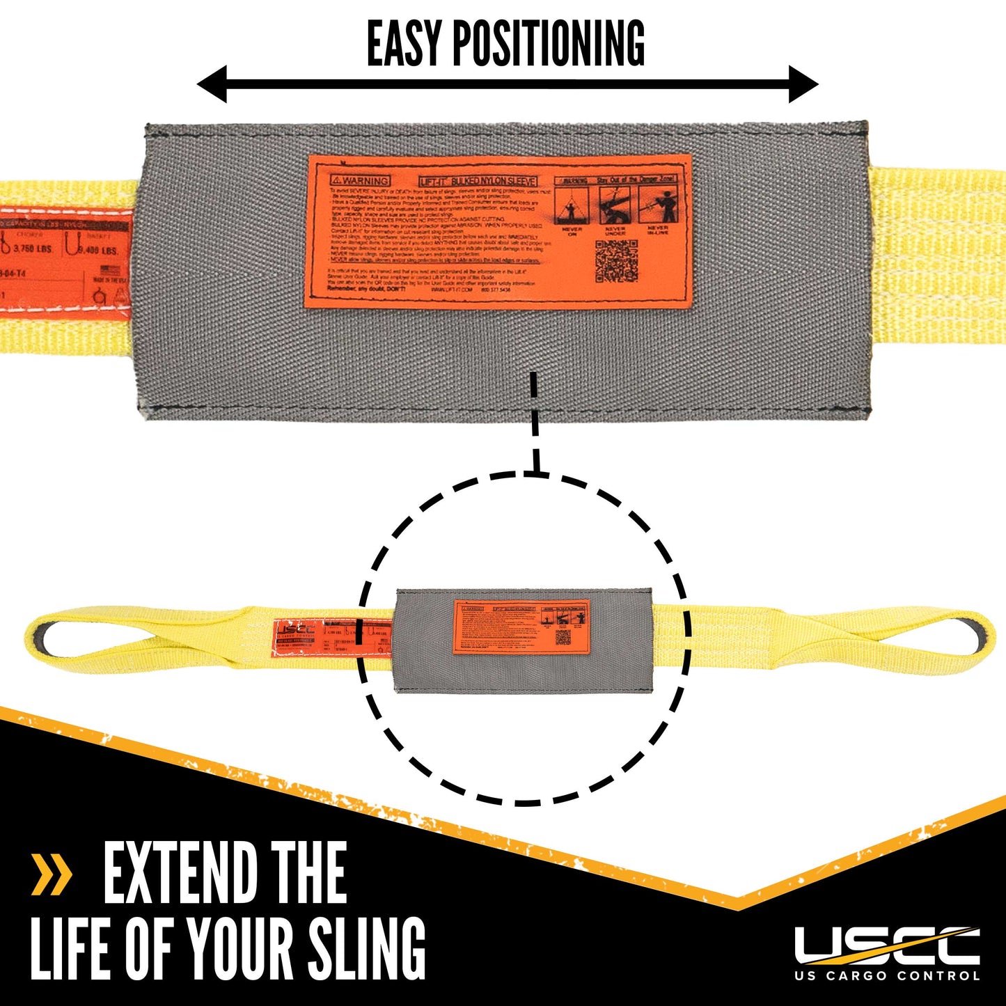 Cordura Sewn Wear Pads for Slings for 4" Webbing | 12" Long
