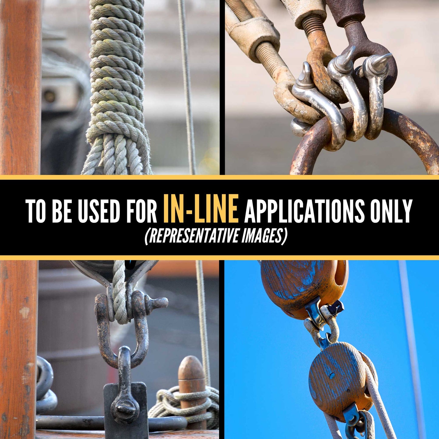 7/8" Crosby® Screw Pin Chain Shackle | G-210 - 6.5 Ton in-line applications