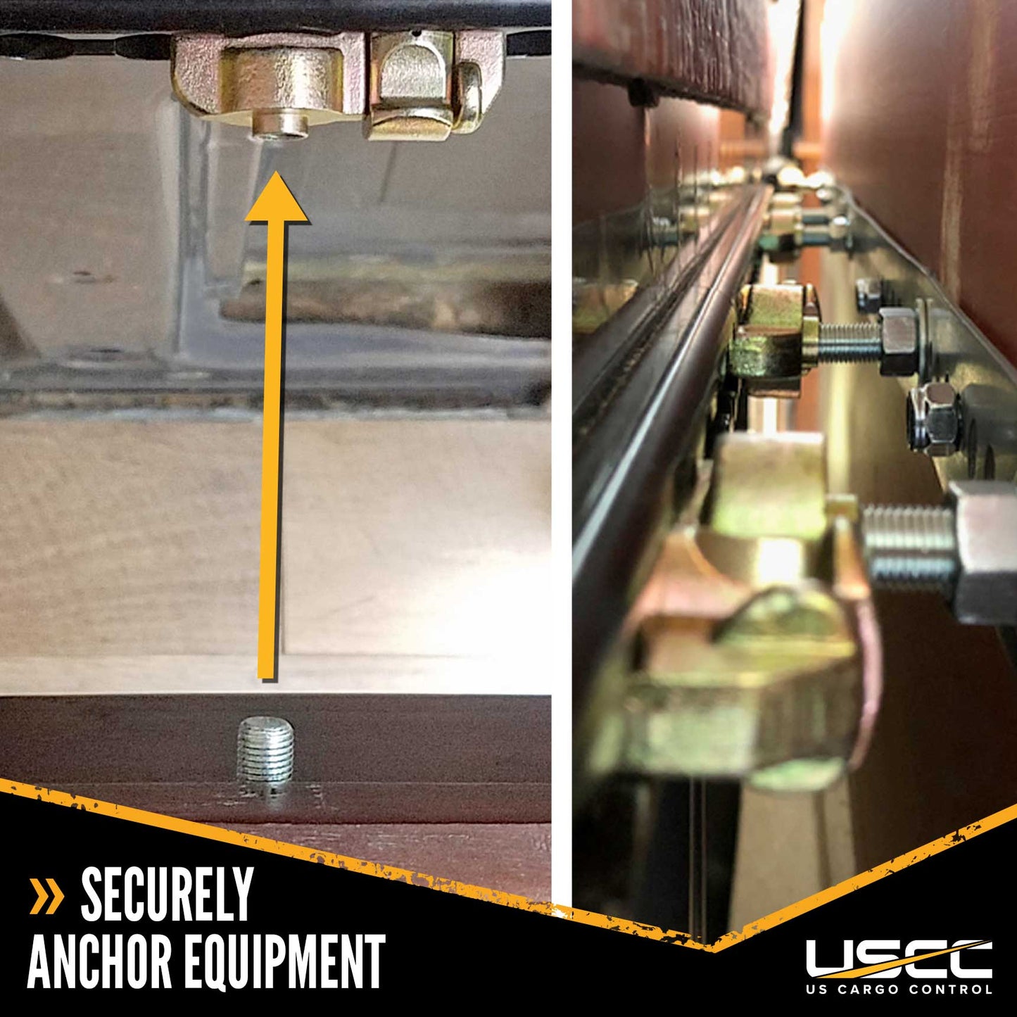 Double Stud L-Track Fitting with Bolt Thread | 4,000 lbs. BS