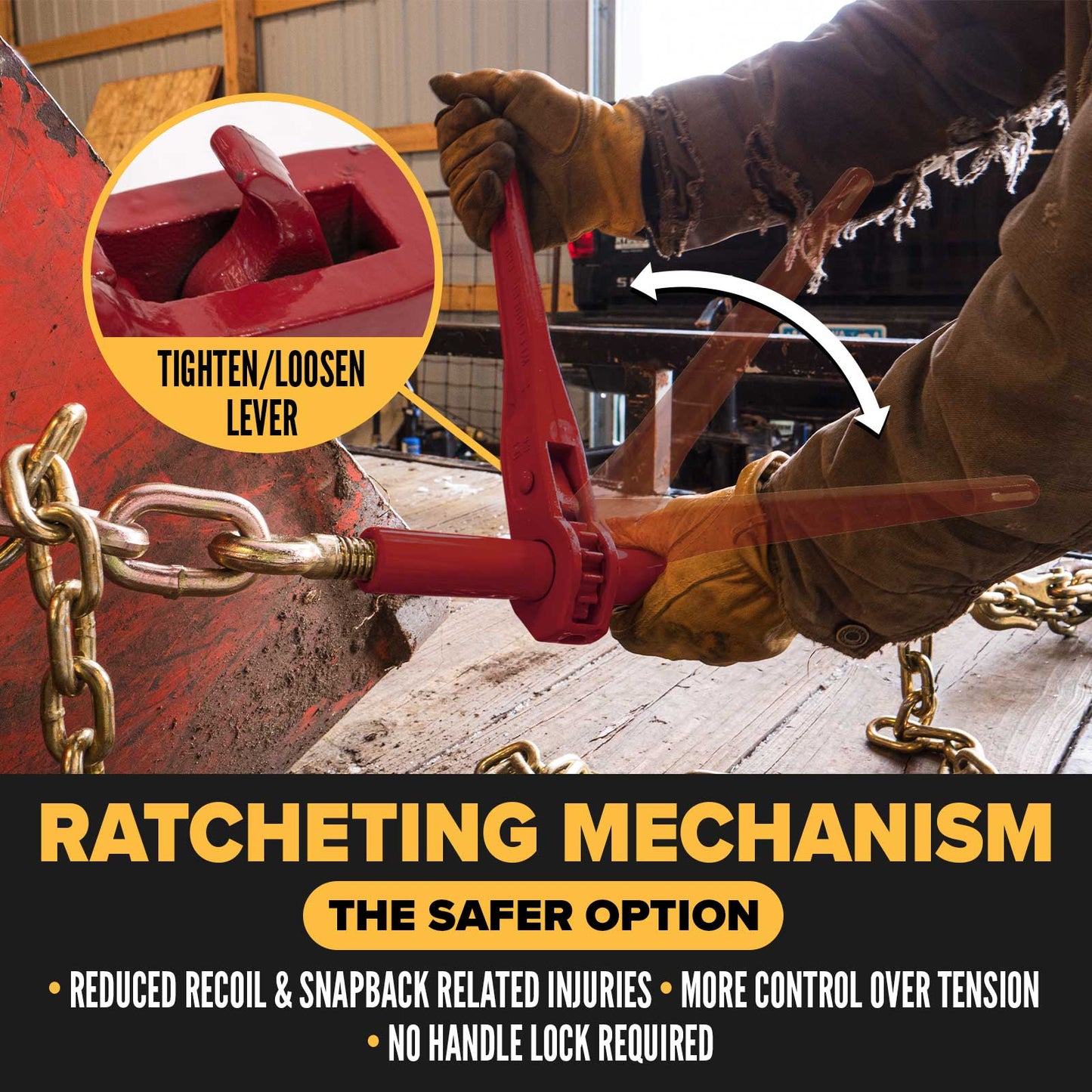 3/8" Grab Hook & 1/2" Sling Hook & 2' G100 CE w/ 1/2" Sling Hook - Durabilt Pro-Bind Ratchet Binder