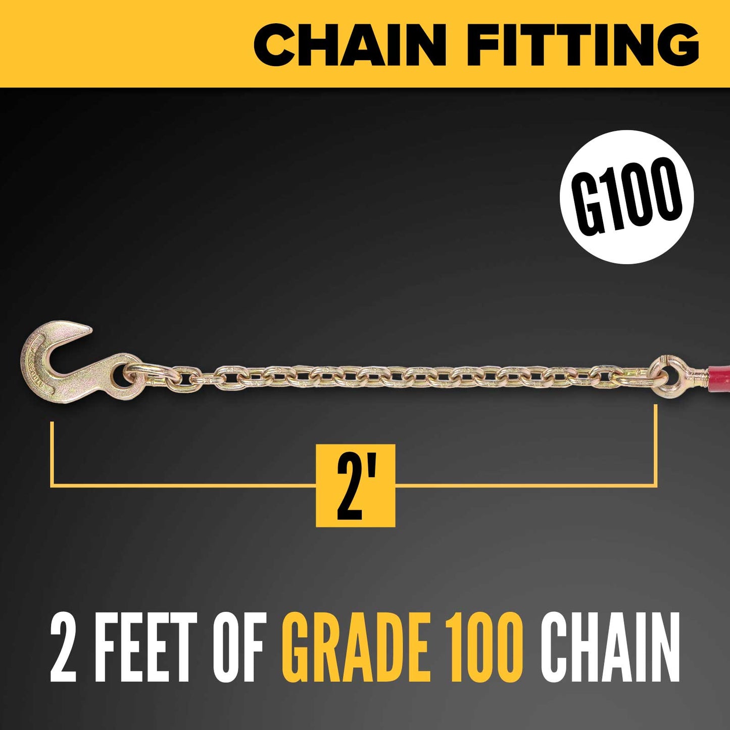 3/8" Grab Hook & 1/2" Sling Hook & 2' G100 CE w/ 1/2" Sling Hook - Durabilt Pro-Bind Ratchet Binder