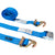2'' x 20' Blue E-Track Cam Buckle Strap | Wire Hooks & Spring E-Fittings
