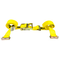 2" x 12' Yellow E-Track Ratchet Strap | Double-Fitted End