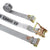 2'' x 16' Gray E-Track Ratchet Strap | Wire Hooks & Spring E-Fittings