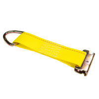 6" yellow e track tie-off strap
