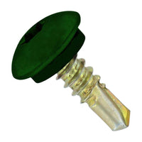 14 inch14 x 78 inch Eclipse Steelbinder Metal Roofing Stitch Screw Forest Green Pkg 250
