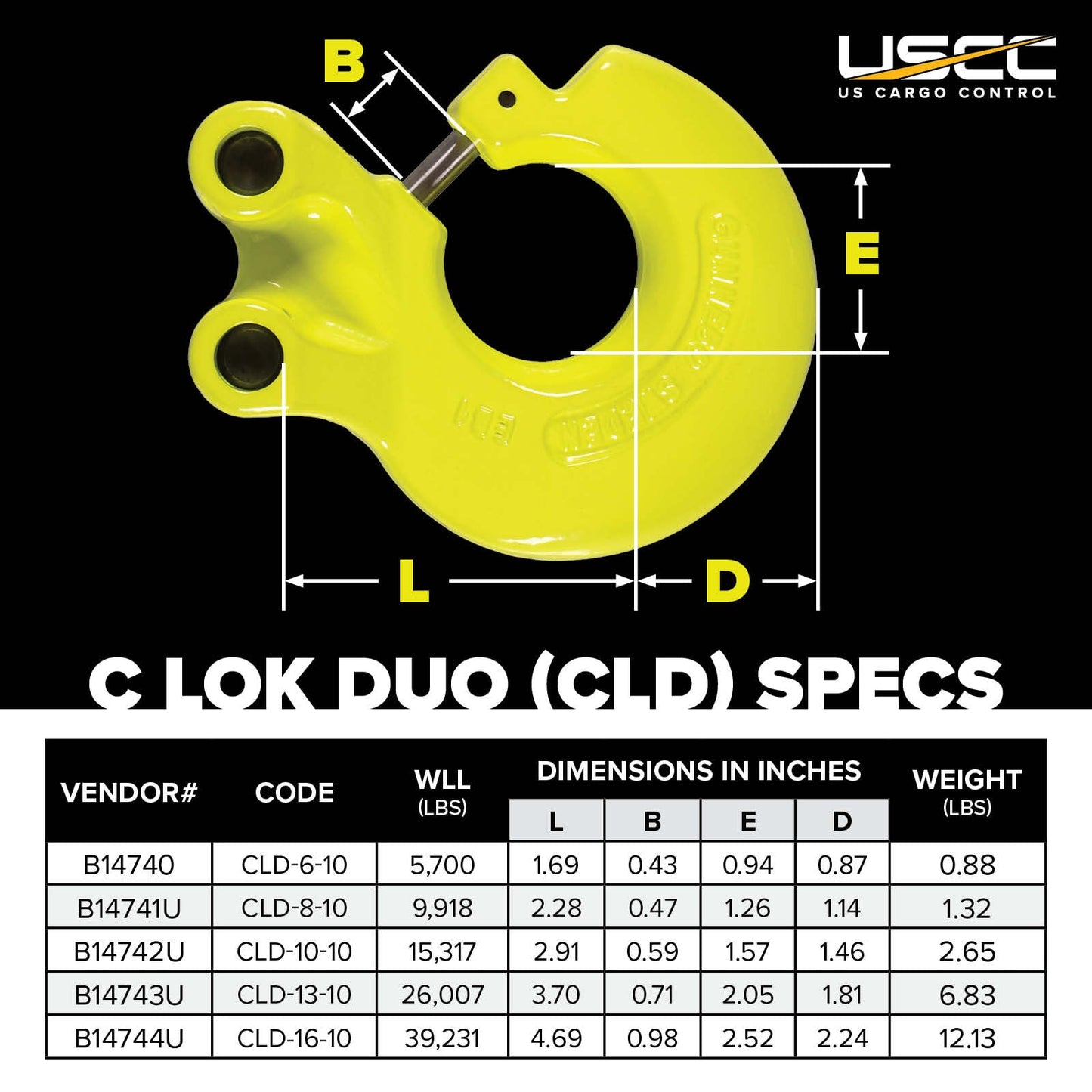 Gunnebo 3/8" C-Lok Duo CLD Connecting Link - Grade 100