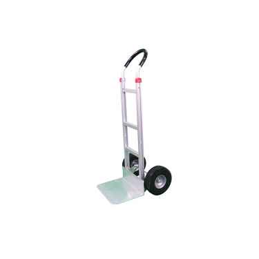 Foam Fill Tire Aluminum Dolly Hand Truck with Round Handle & Solid Extension Nose Plate