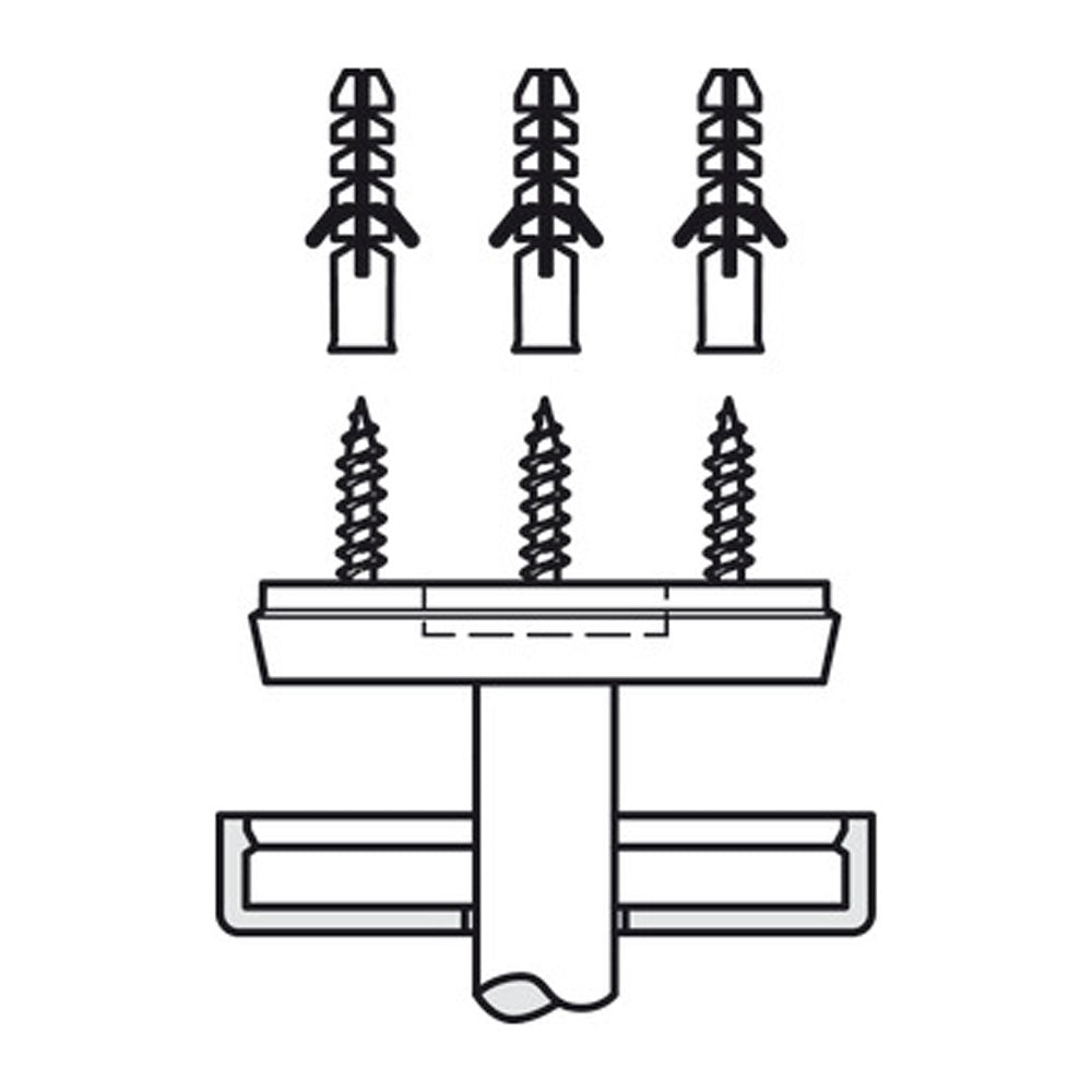 Diagram of a screw and washer assembly on a white background