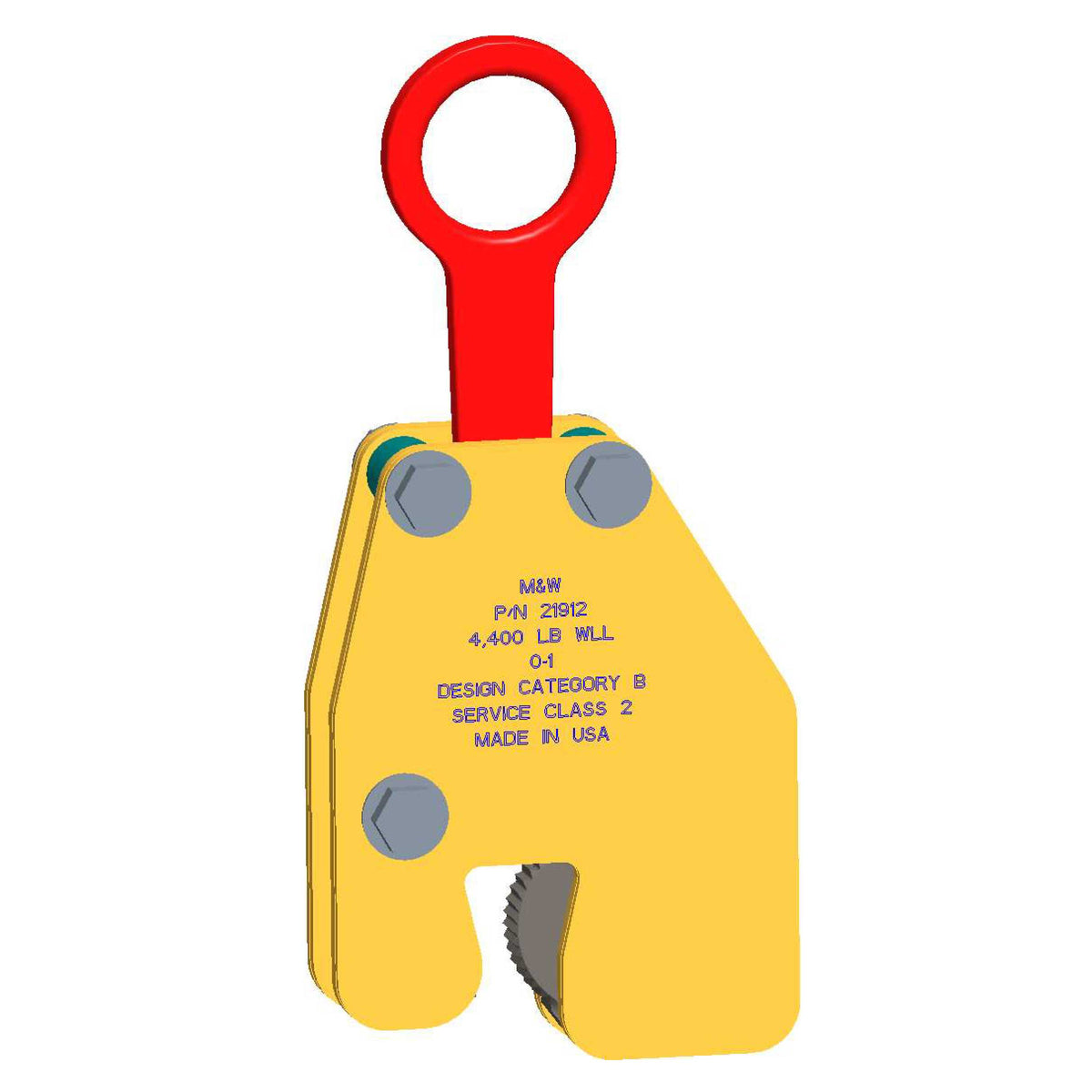M&W 0.55 Ton Straight Vertical Plate Clamp | 0.5 - 1.0 Jaw | 21716