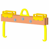 Non-Conductive Lifting Beam - 2,000 lb Capacity - 2.5' Max Spread