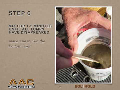 Anchoring to Asphalt - Grout Preparation