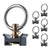 Single Stud L-Track Fitting with Stainless Steel Round Ring - Black | 4,000 lbs. BS | 6-Pack