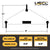 Small Length Lifting Beam (Shackle Top) - 6,000 Lb. Capacity - 3' Max Spread