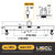 Standard Adjustable Lifting Beam w/ Swivel Hooks - 2,000 lb Capacity - 4' to 6' Spread