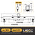 Standard Adjustable Lifting Beam w/ Swivel Hooks - 2,000 lb Capacity - 10' to 12' Spread