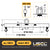 Standard Adjustable Lifting Beam w/ Swivel Hooks - 6,000 Lb. Capacity - 4' to 6' Spread