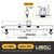 Standard Adjustable Lifting Beam w/ Swivel Hooks - 8,000 Lb. Capacity - 4' to 6' Spread