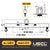 Standard Adjustable Lifting Beam w/ Swivel Hooks - 15,000 Lb. Capacity - 4' to 6' Spread