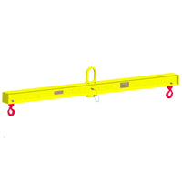 Standard Adjustable Lifting Beam w/ Swivel Hooks - 2,000 lb Capacity - 4' to 6' Spread
