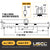 Standard Adjustable Lifting Beam w/ Shackles - 2,000 lb Capacity - 3' to 6' Spread
